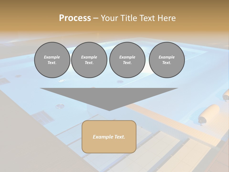 Illuminated Pool Poolside PowerPoint Template