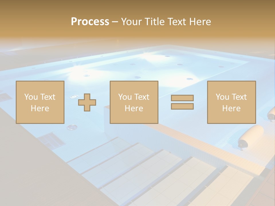 Illuminated Pool Poolside PowerPoint Template