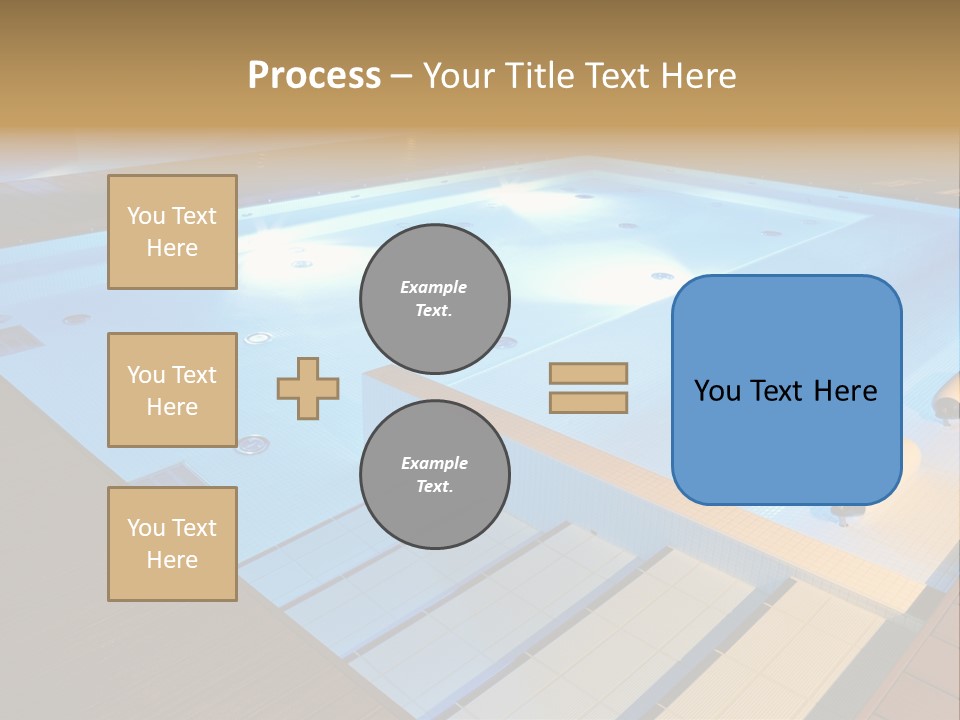 Illuminated Pool Poolside PowerPoint Template