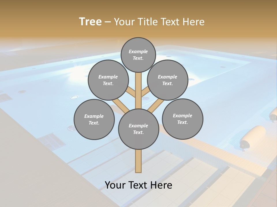 Illuminated Pool Poolside PowerPoint Template