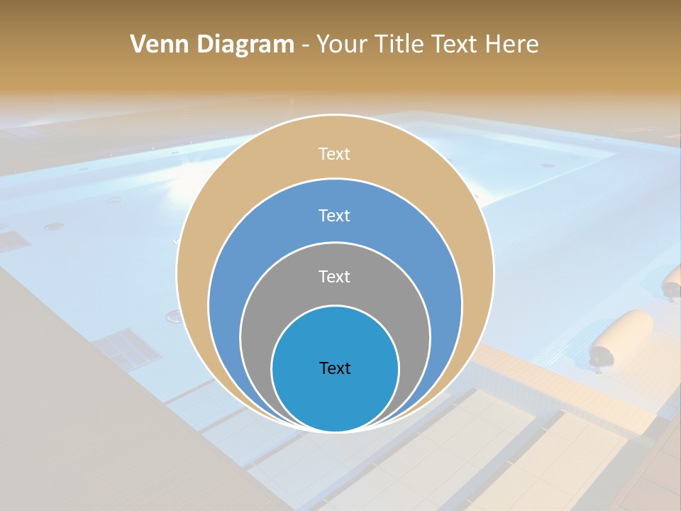 Illuminated Pool Poolside PowerPoint Template