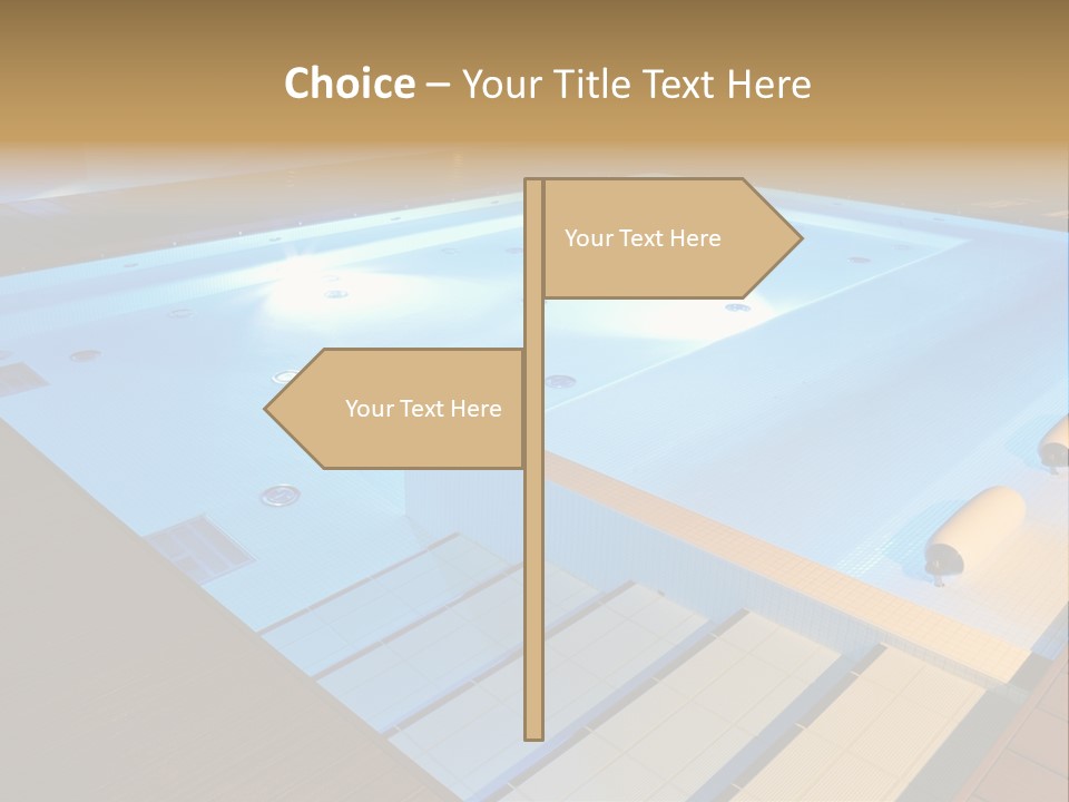 Illuminated Pool Poolside PowerPoint Template