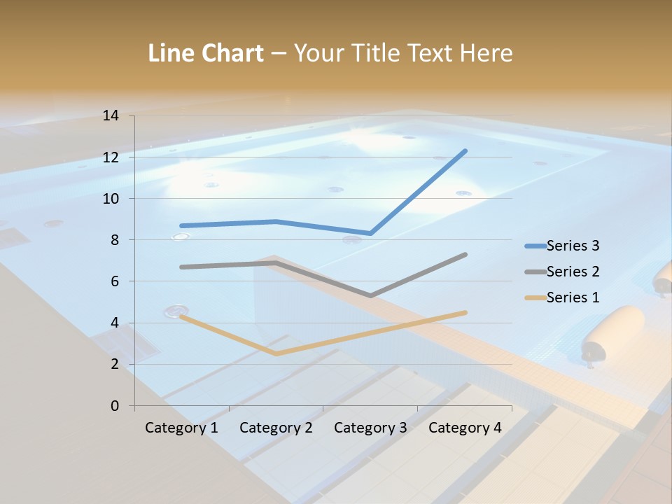 Illuminated Pool Poolside PowerPoint Template