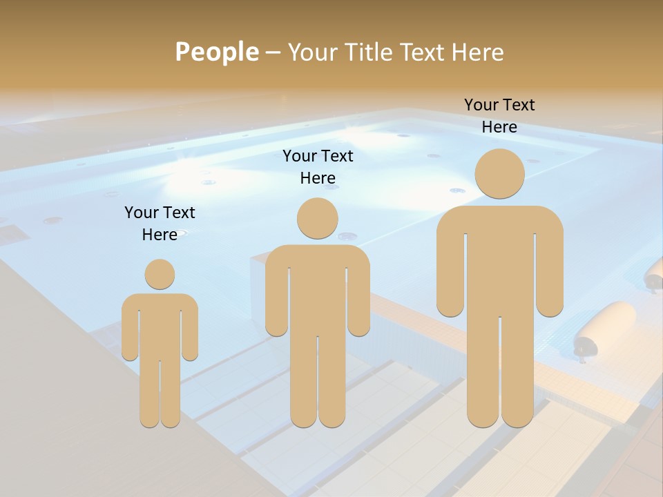 Illuminated Pool Poolside PowerPoint Template