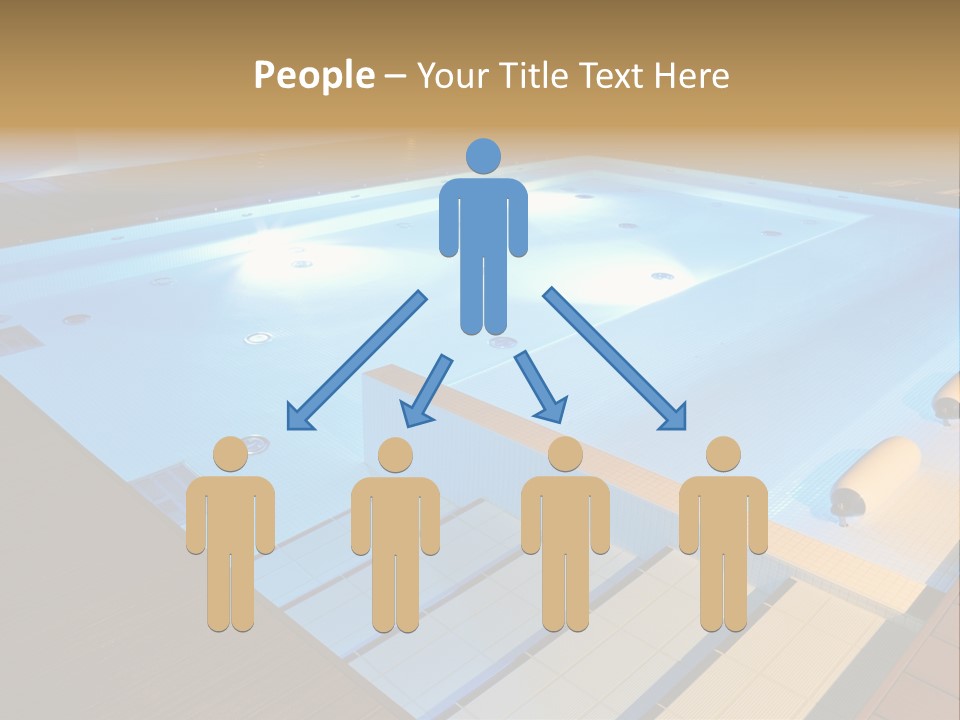 Illuminated Pool Poolside PowerPoint Template