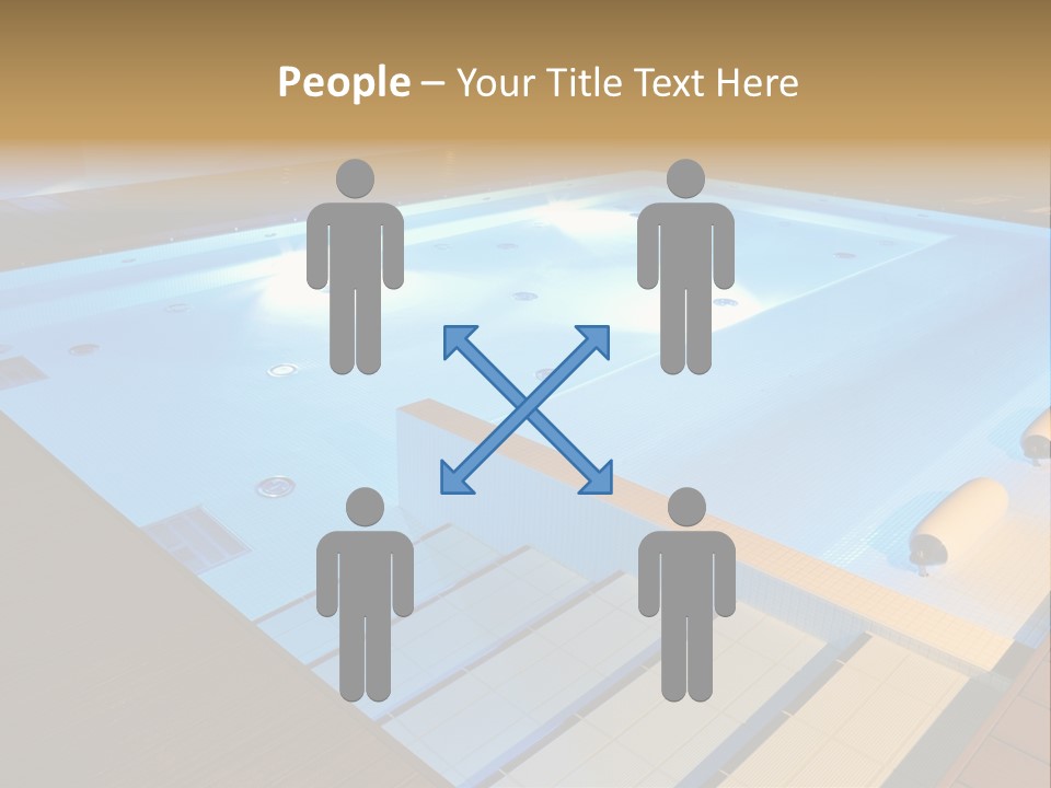 Illuminated Pool Poolside PowerPoint Template