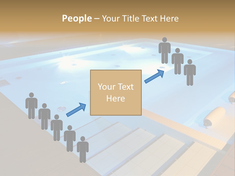 Illuminated Pool Poolside PowerPoint Template