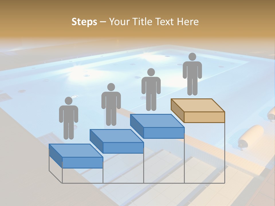 Illuminated Pool Poolside PowerPoint Template