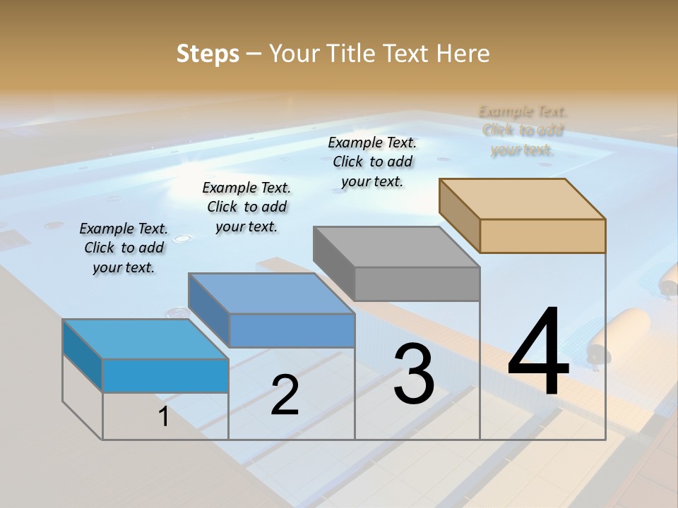 Illuminated Pool Poolside PowerPoint Template