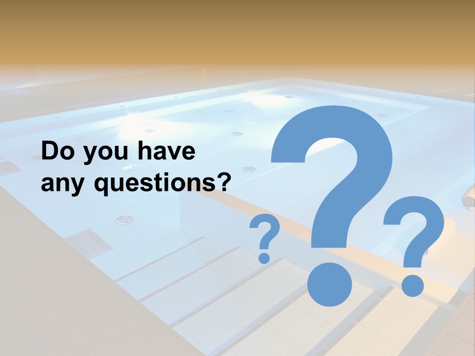 Illuminated Pool Poolside PowerPoint Template