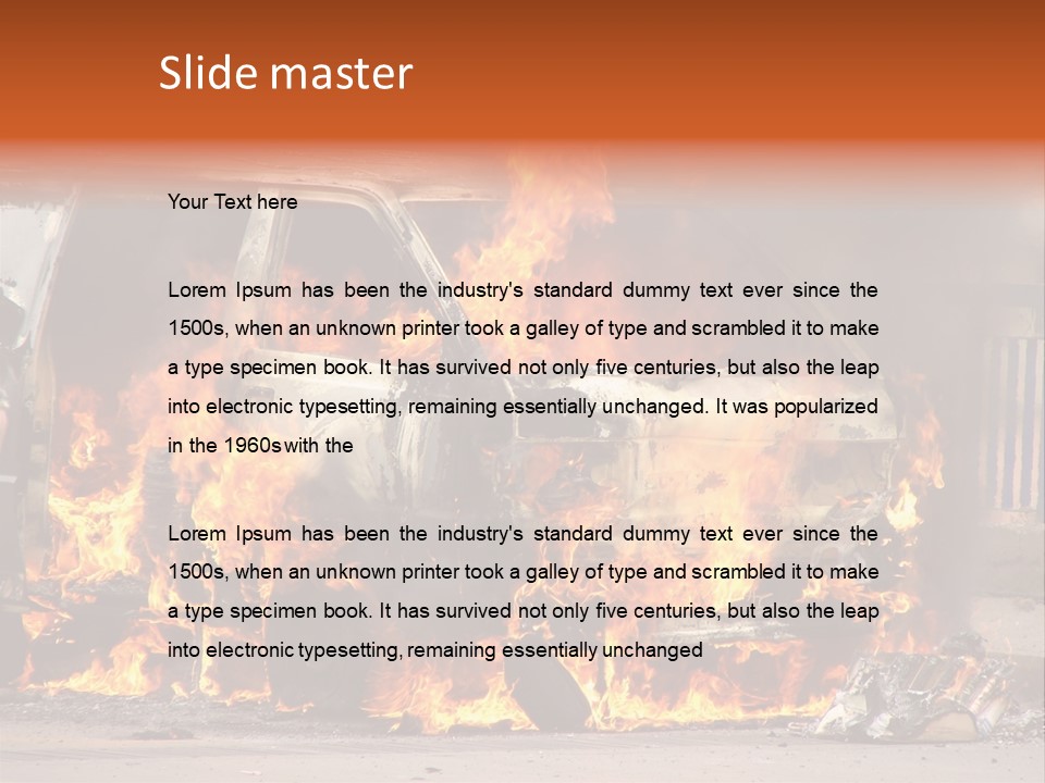Horror Rescue Gas PowerPoint Template