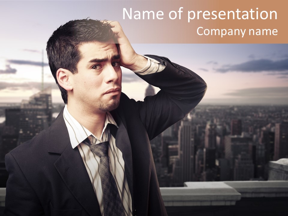 Tall Worker Top PowerPoint Template