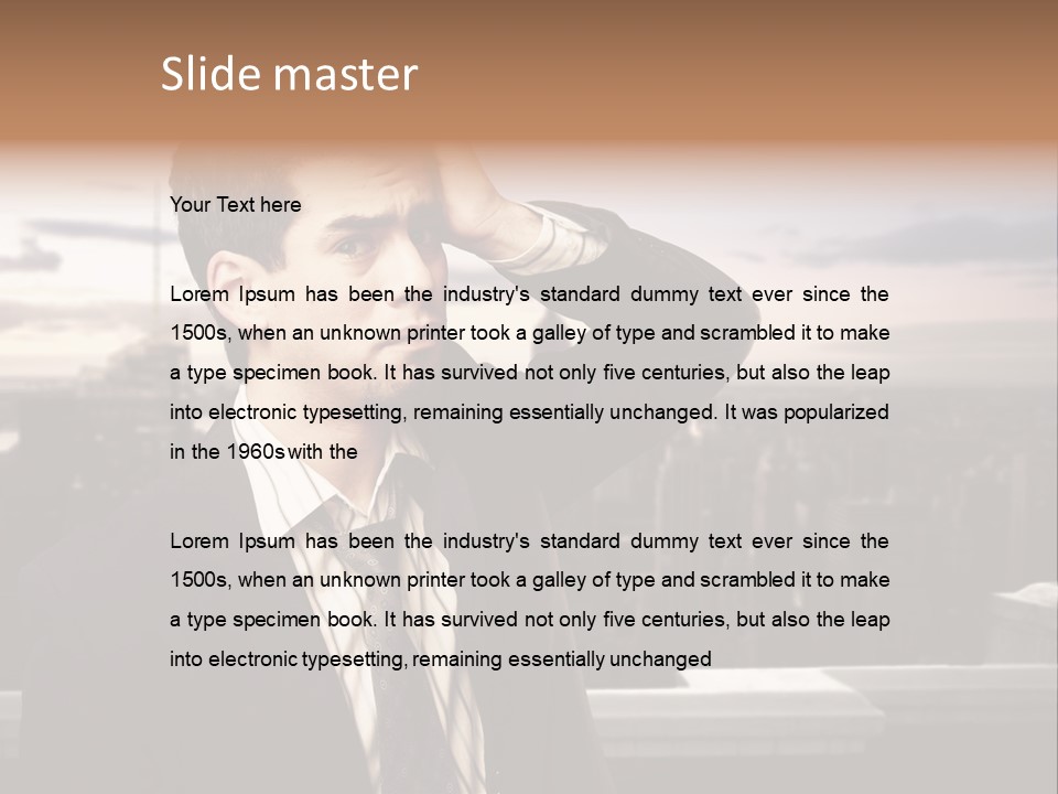 Tall Worker Top PowerPoint Template