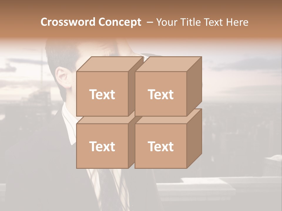 Tall Worker Top PowerPoint Template