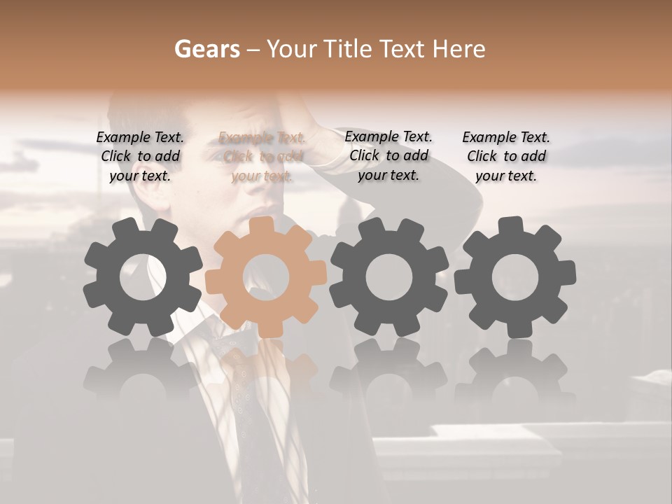 Tall Worker Top PowerPoint Template