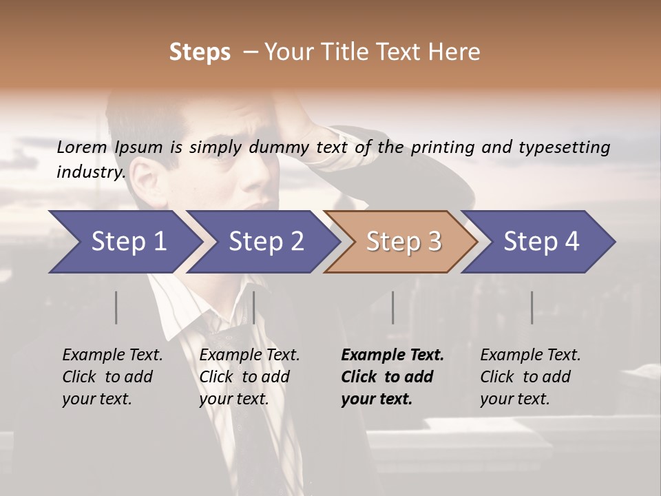 Tall Worker Top PowerPoint Template
