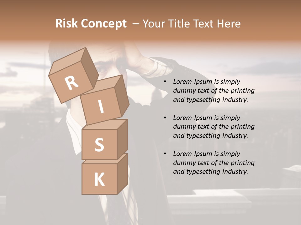 Tall Worker Top PowerPoint Template