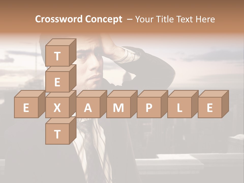 Tall Worker Top PowerPoint Template