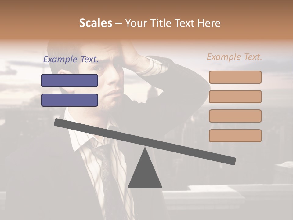 Tall Worker Top PowerPoint Template