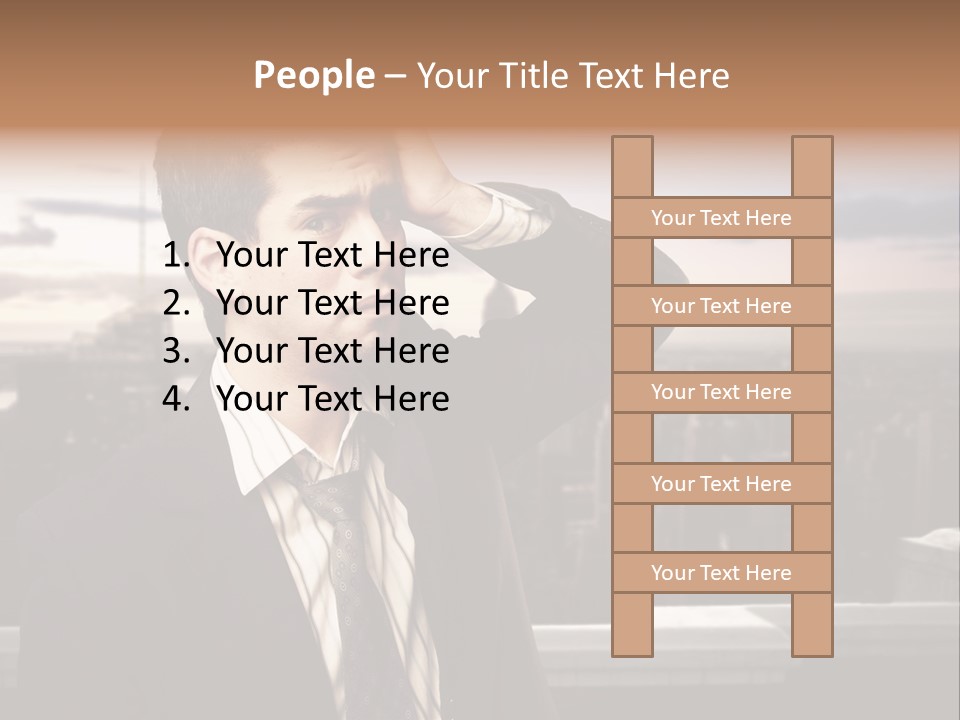 Tall Worker Top PowerPoint Template