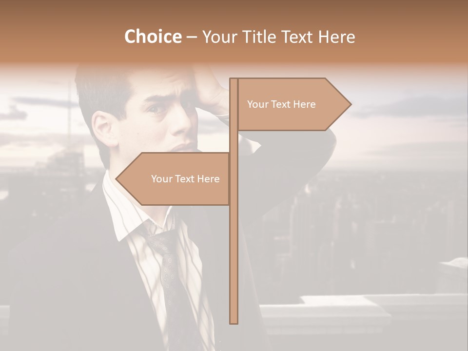 Tall Worker Top PowerPoint Template