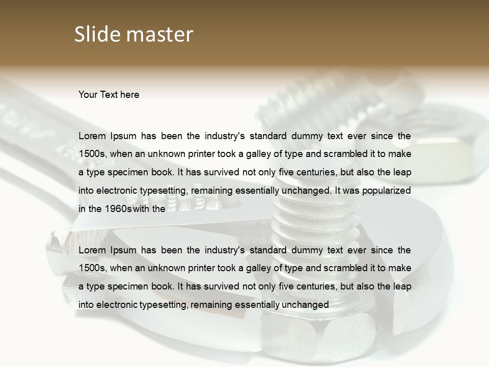 Spanner Maintenance Shiny PowerPoint Template