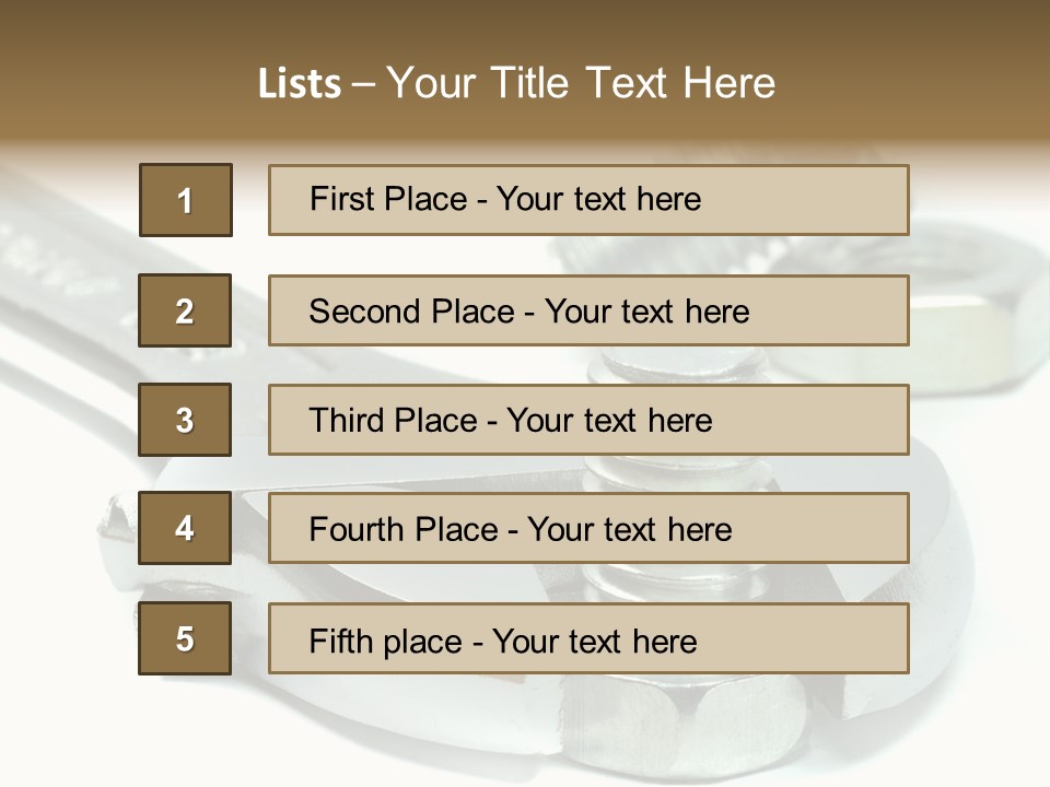 Spanner Maintenance Shiny PowerPoint Template