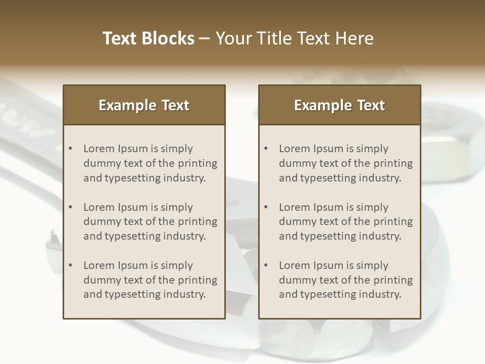 Spanner Maintenance Shiny PowerPoint Template