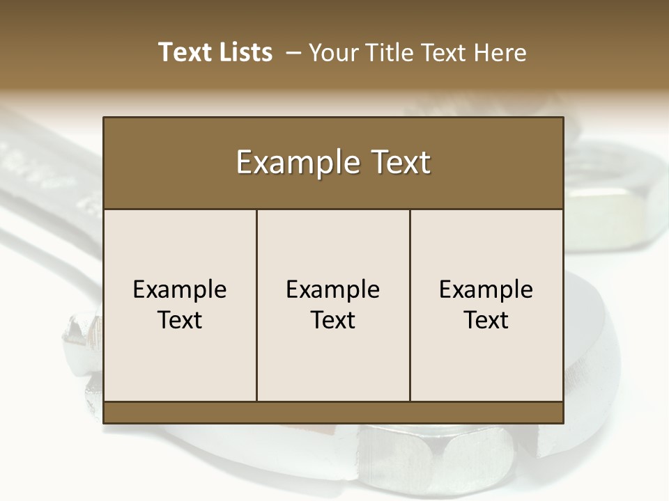 Spanner Maintenance Shiny PowerPoint Template