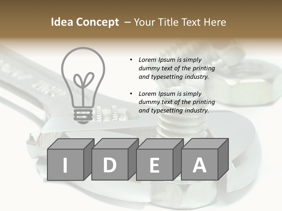 Spanner Maintenance Shiny PowerPoint Template