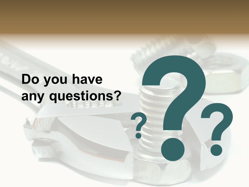 Spanner Maintenance Shiny PowerPoint Template