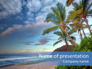 Meeting Horizon Sea PowerPoint Template