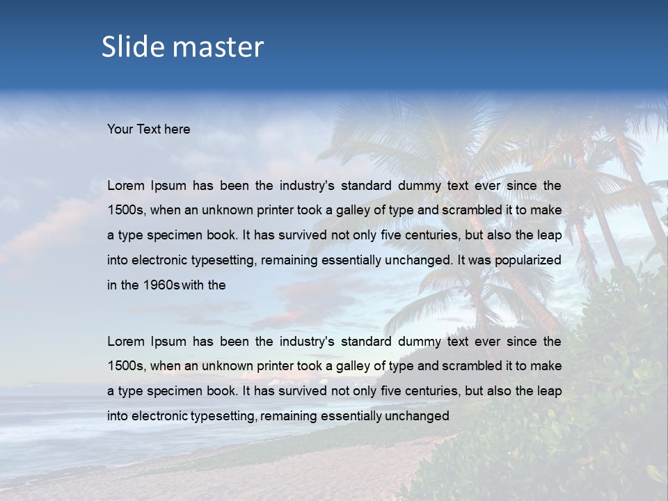 Meeting Horizon Sea PowerPoint Template