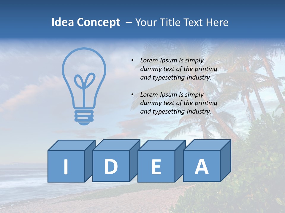 Meeting Horizon Sea PowerPoint Template
