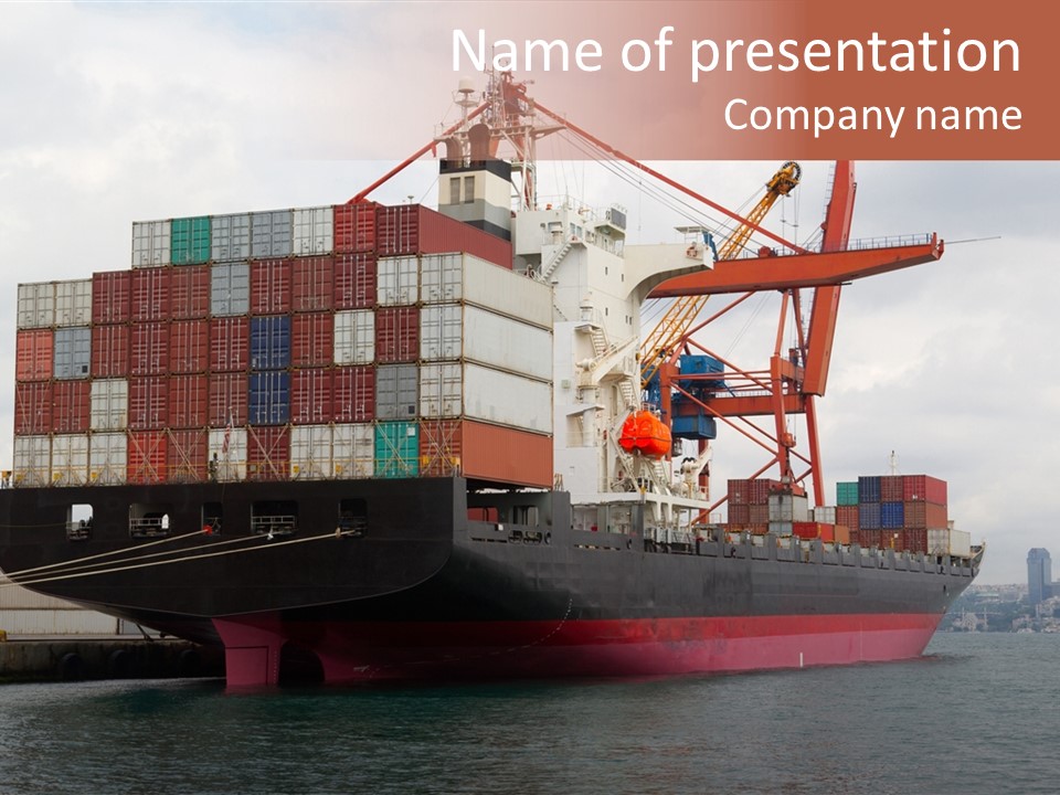 Carrier International Port PowerPoint Template