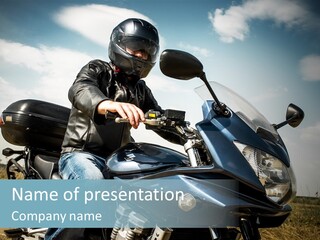 Vehicle Fresco Helmet PowerPoint Template