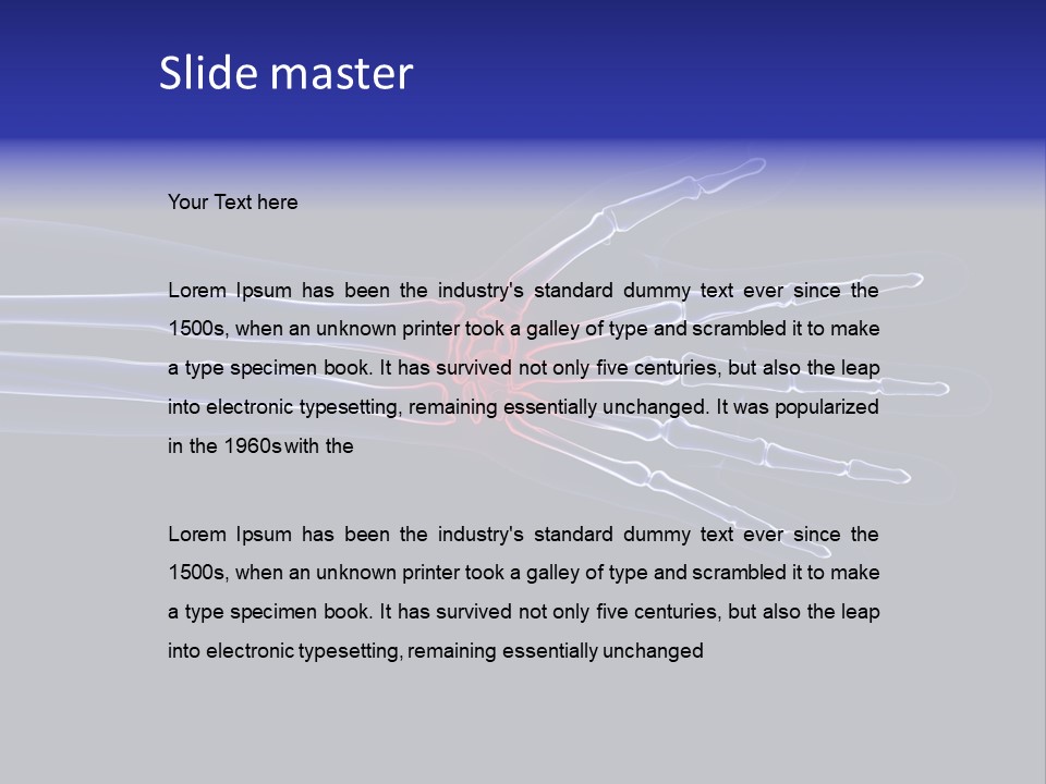 Medical Skeleton Pain PowerPoint Template