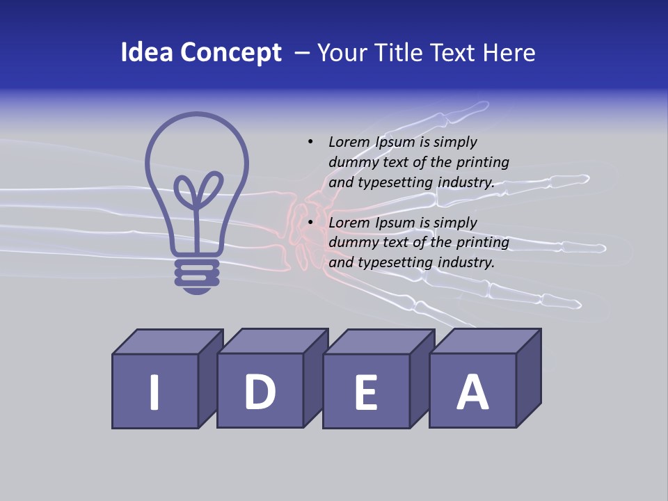 Medical Skeleton Pain PowerPoint Template