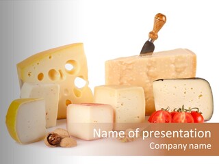 Pasture Mozzarella Gorgonzola PowerPoint Template