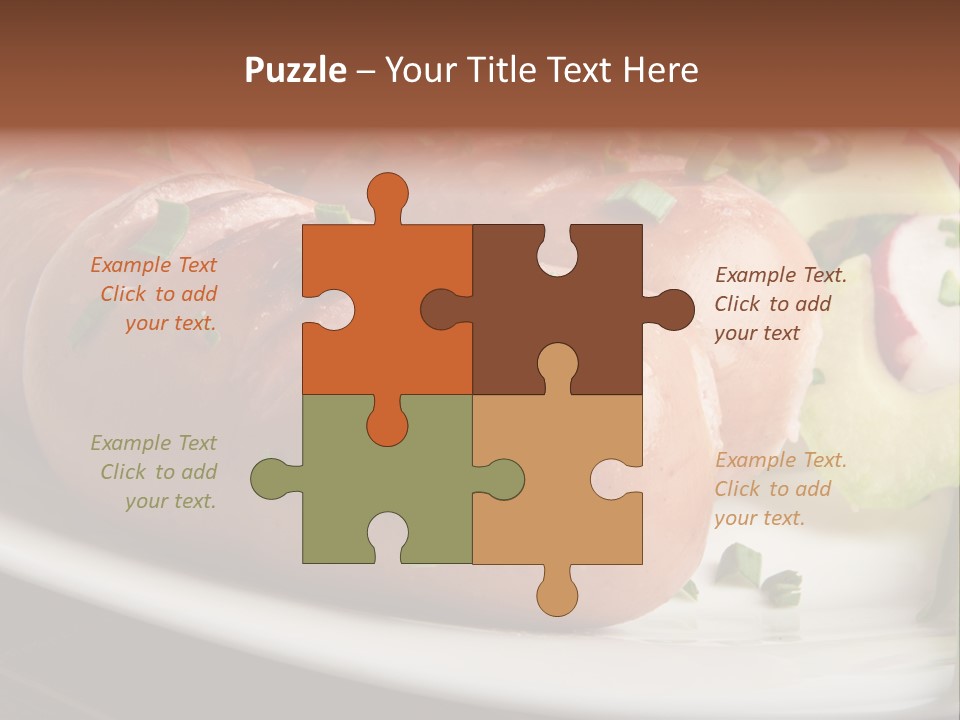 Wooden Table Snack Rustic PowerPoint Template