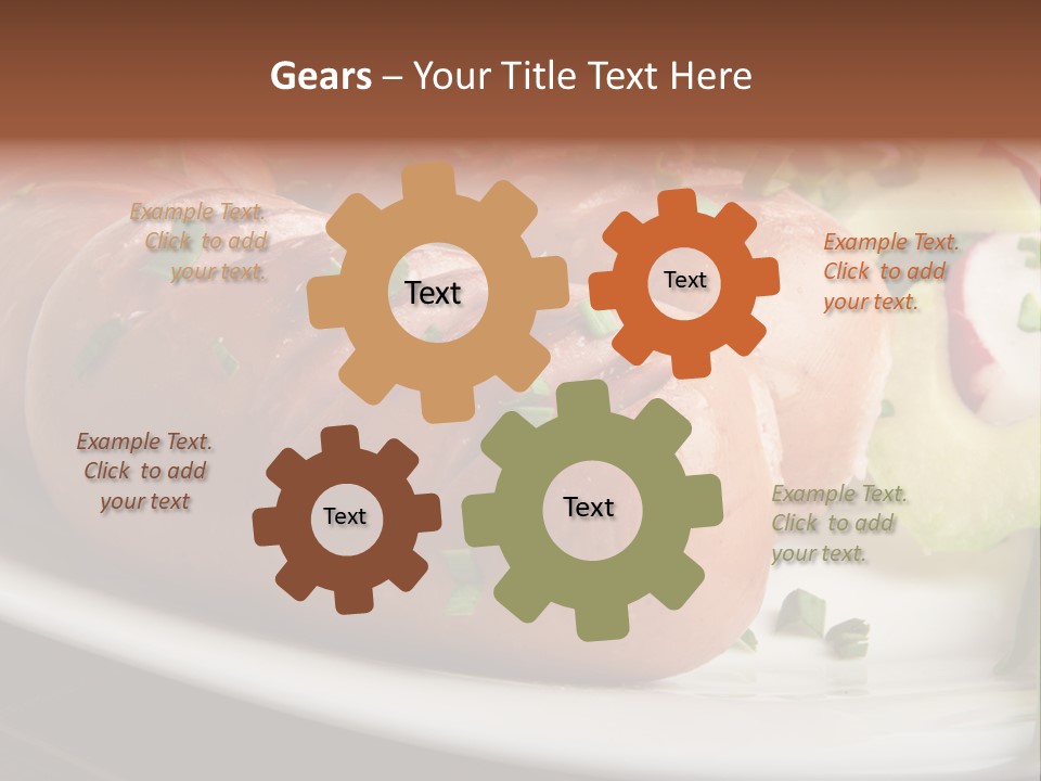 Wooden Table Snack Rustic PowerPoint Template