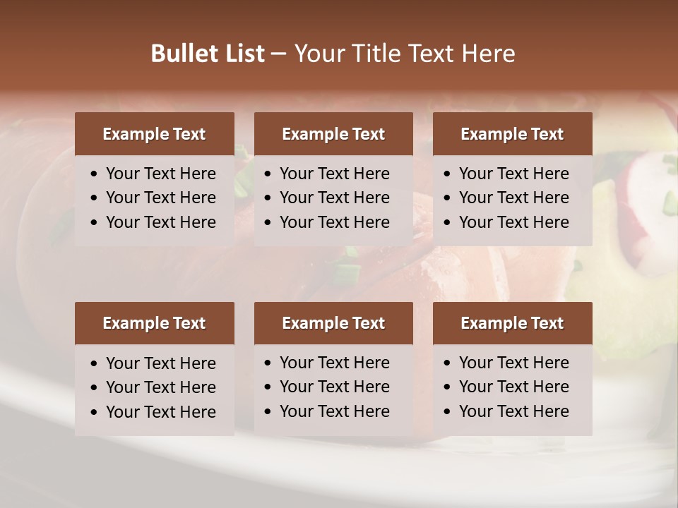 Wooden Table Snack Rustic PowerPoint Template