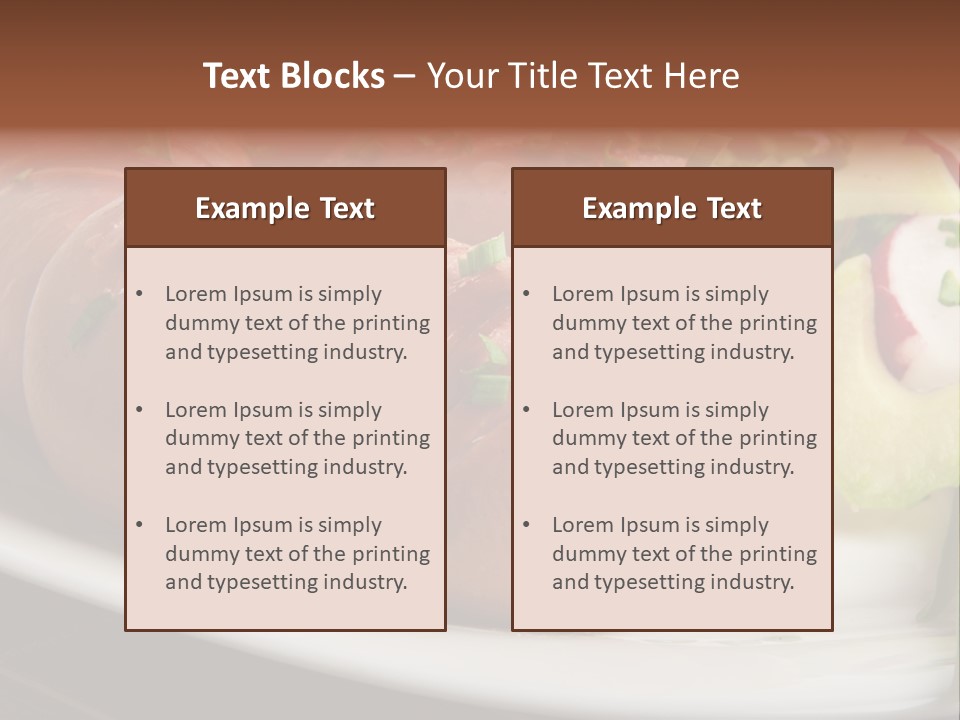 Wooden Table Snack Rustic PowerPoint Template