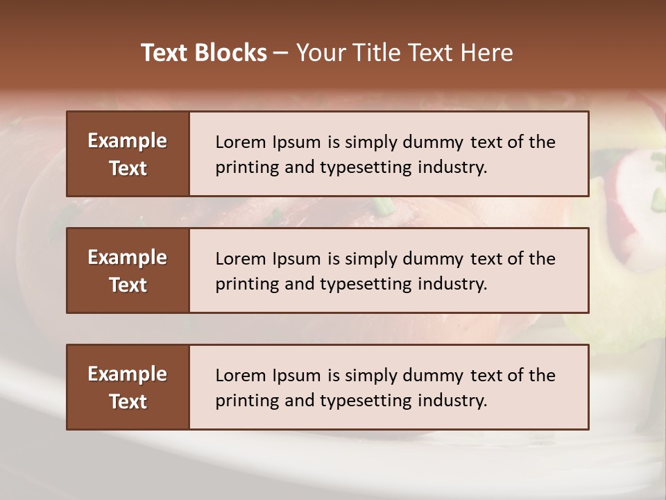 Wooden Table Snack Rustic PowerPoint Template