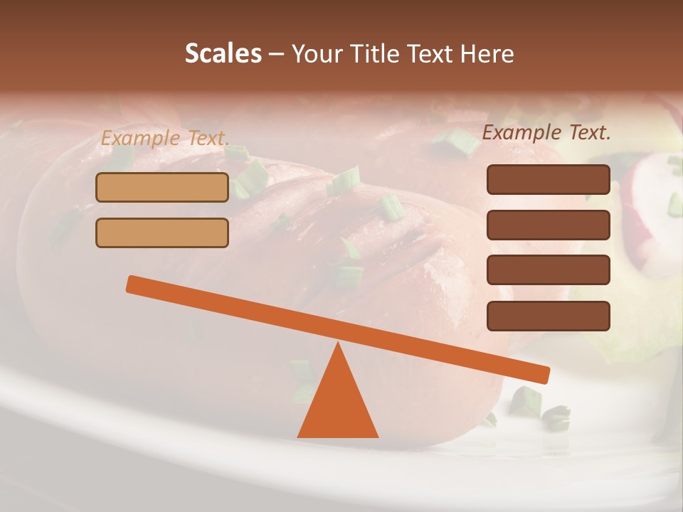 Wooden Table Snack Rustic PowerPoint Template
