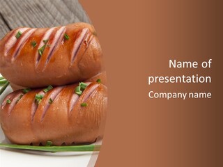 Hot Bratwurst Sausage PowerPoint Template