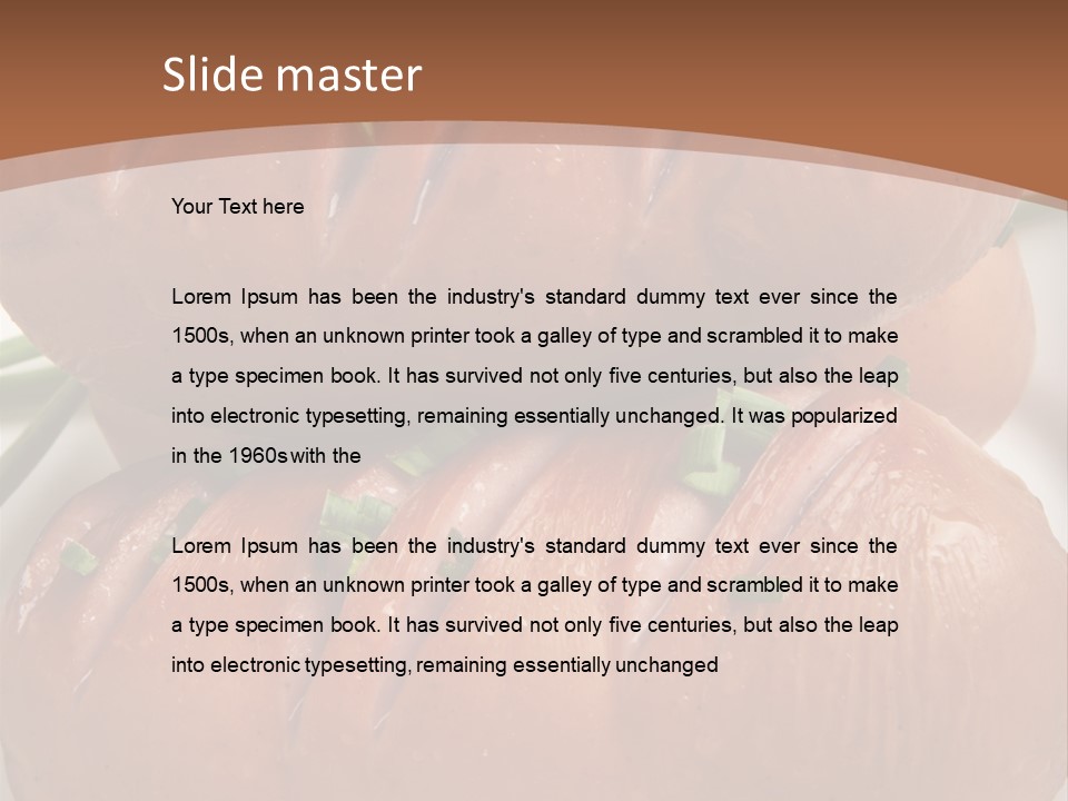 Hot Bratwurst Sausage PowerPoint Template