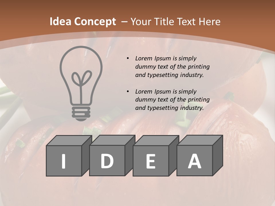 Hot Bratwurst Sausage PowerPoint Template