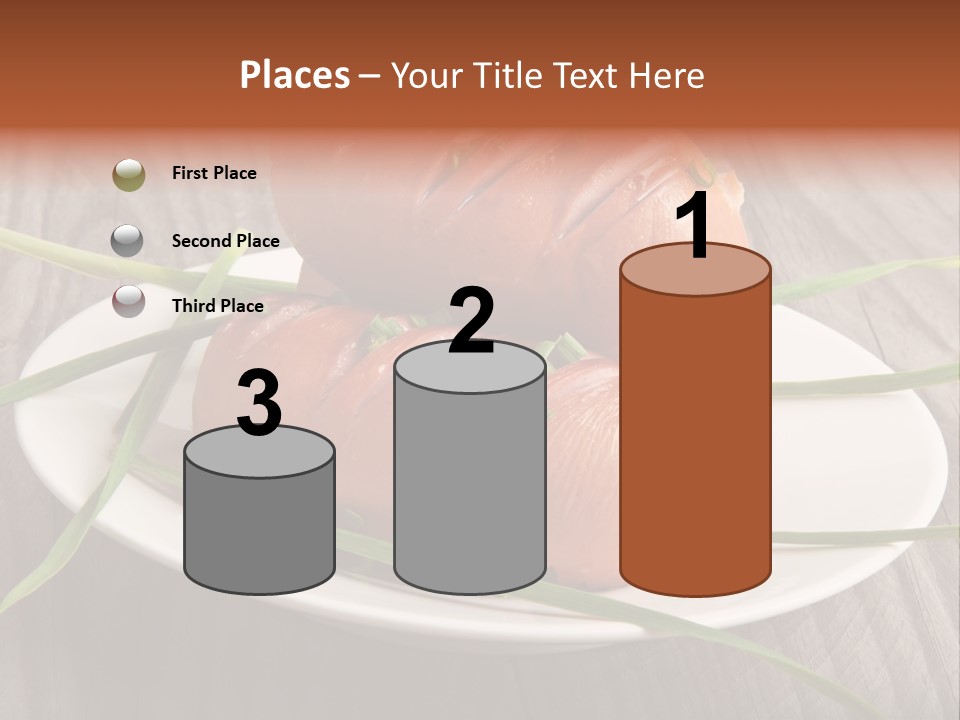 Wooden Table Lunch Fried PowerPoint Template