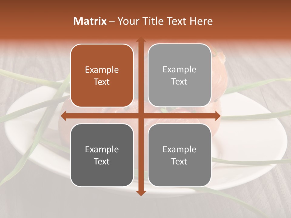 Wooden Table Lunch Fried PowerPoint Template